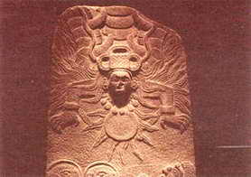 Mayan serpent sun god