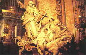 Statue in the sanctuary of the Jesuit Church of Rome